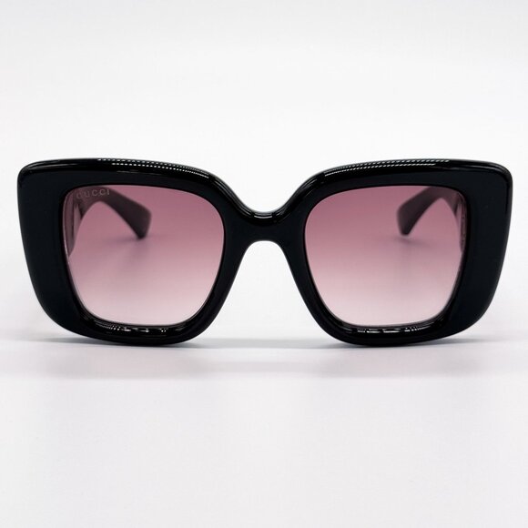NEW GUCCI SUNGLASSES BLACK BROWN WOMEN EYEWEAR GUCCI GG1975S 001 main image 12